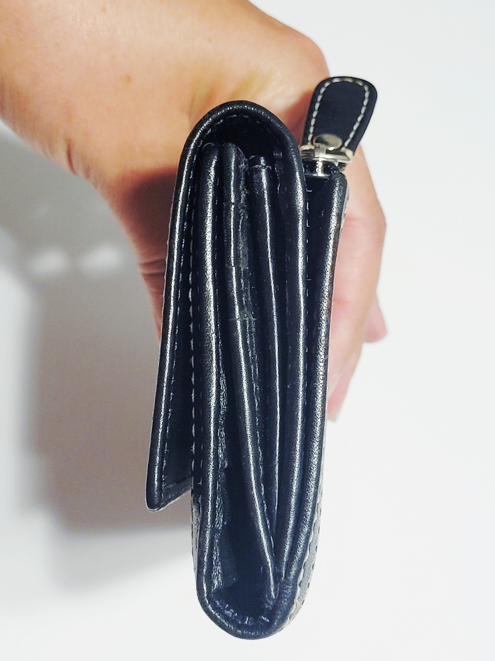 Coach Signature Logo Black and Tan Continental Wallet - Picture 6 of 9